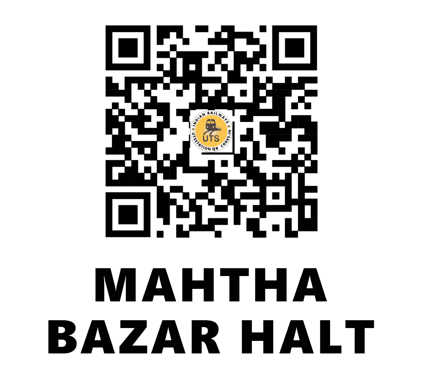 UTS QR Code for MAHTHA BAZAR HALT - MHBZ - NE (UTTAR PRADESH)